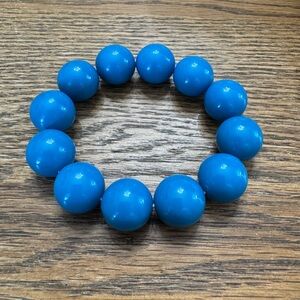 Teal Beaded Stretch Bracelet